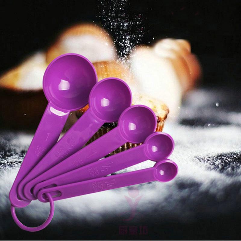 New 5Pcs/set Kitchen Measuring Spoon Teaspoon