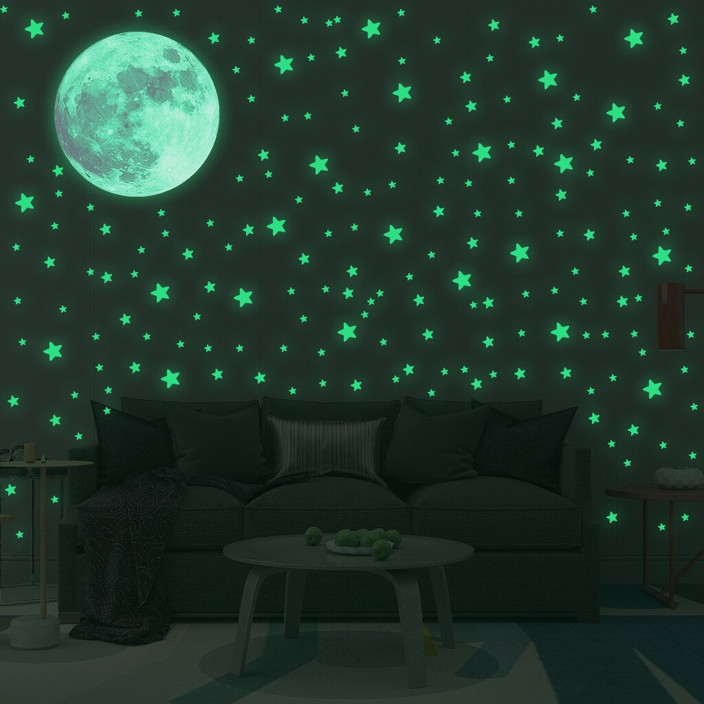 Luminous Moon Stars Wall Stickers