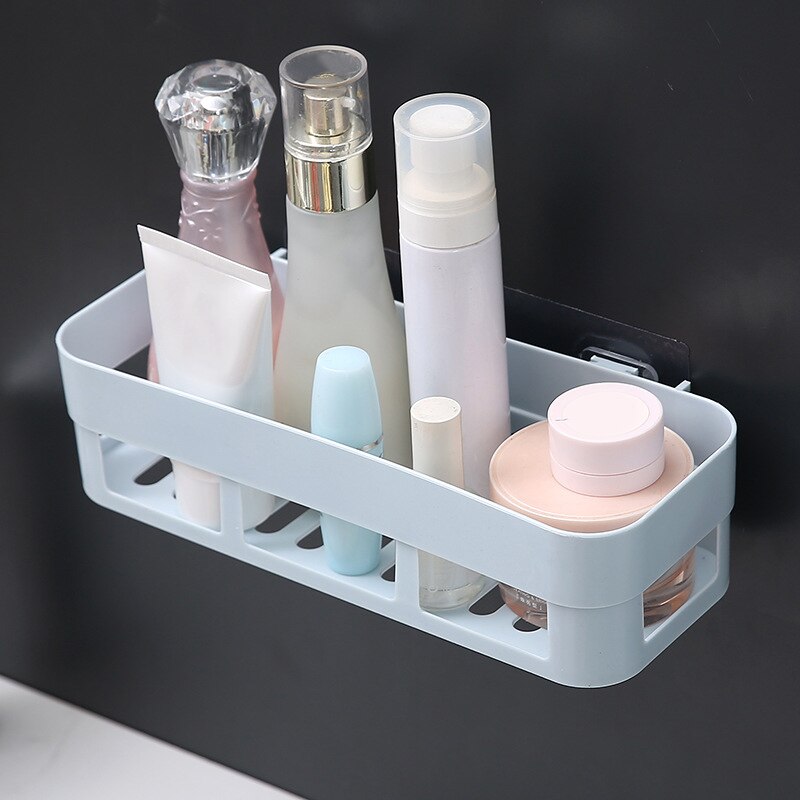 Bathroom Shelf Organizer Adhesive Storage Basket