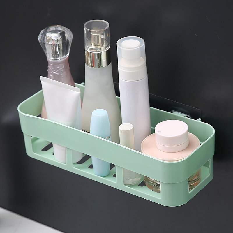 Bathroom Shelf Organizer Adhesive Storage Basket