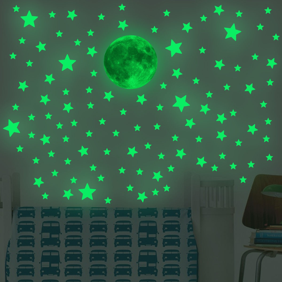 Luminous Moon Stars Wall Stickers