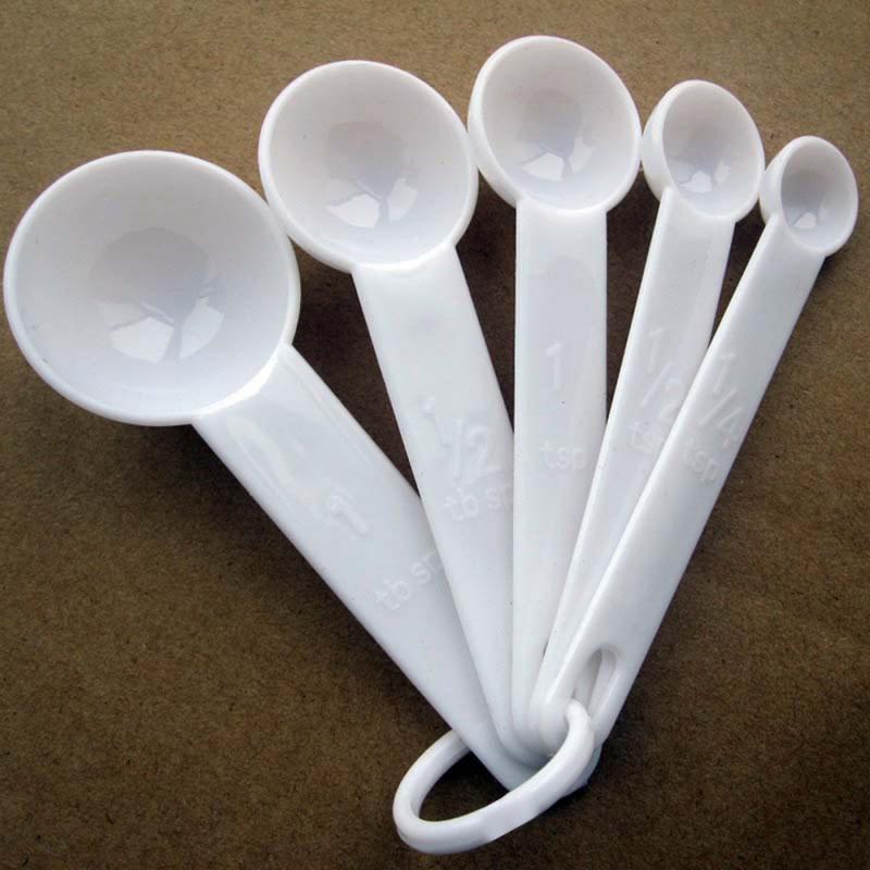 New 5Pcs/set Kitchen Measuring Spoon Teaspoon