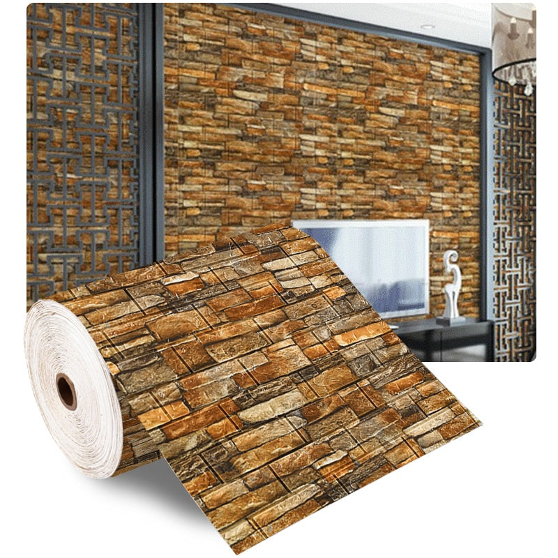 Faux Brick Self Adhesive Wall Stickers