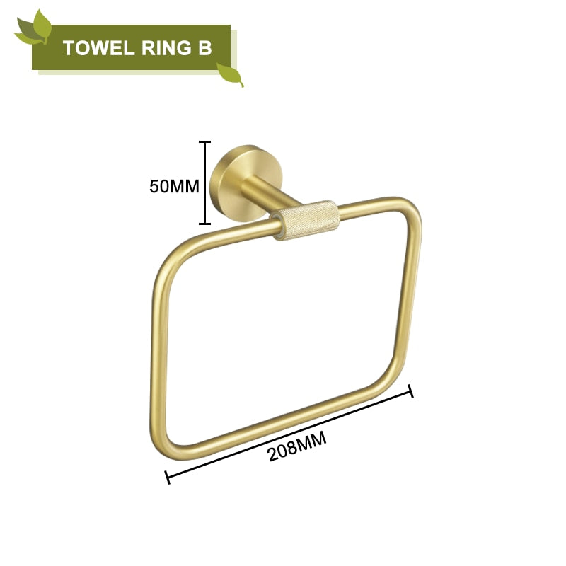 Brushed Gold Stainless Steel Bathroom Accessories