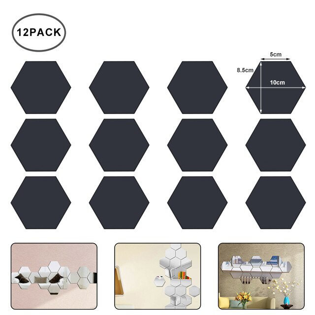 Hexagon Mirror Wall Stickers