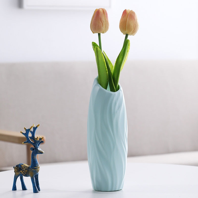 Sleek Plastic Flower Vase