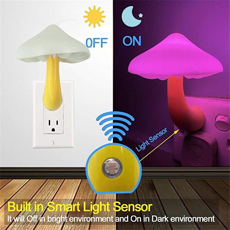 LED Mushroom shaped Automatic Night Light