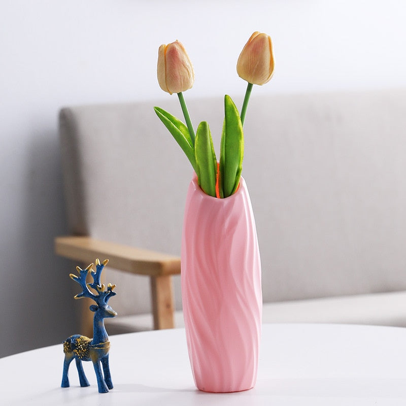 Sleek Plastic Flower Vase