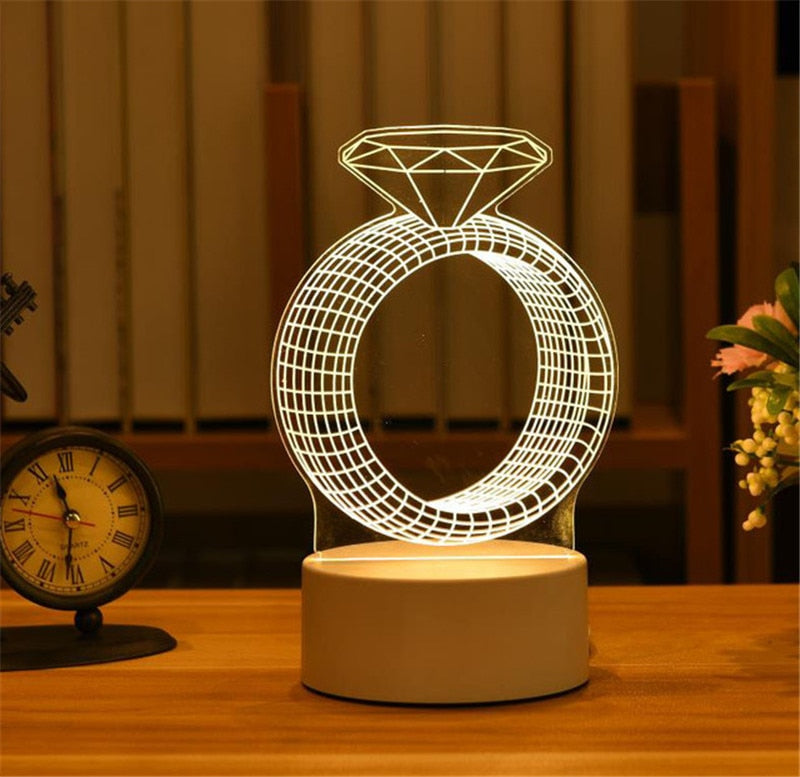 USB LED Night Light in Various Shapes