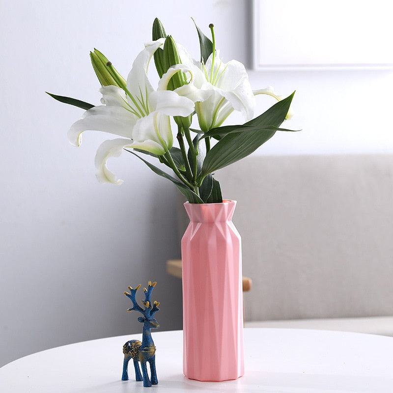 Sleek Plastic Flower Vase