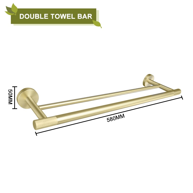 Brushed Gold Stainless Steel Bathroom Accessories