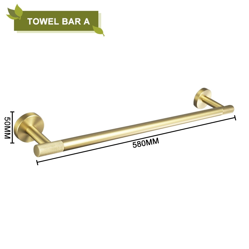 Brushed Gold Stainless Steel Bathroom Accessories