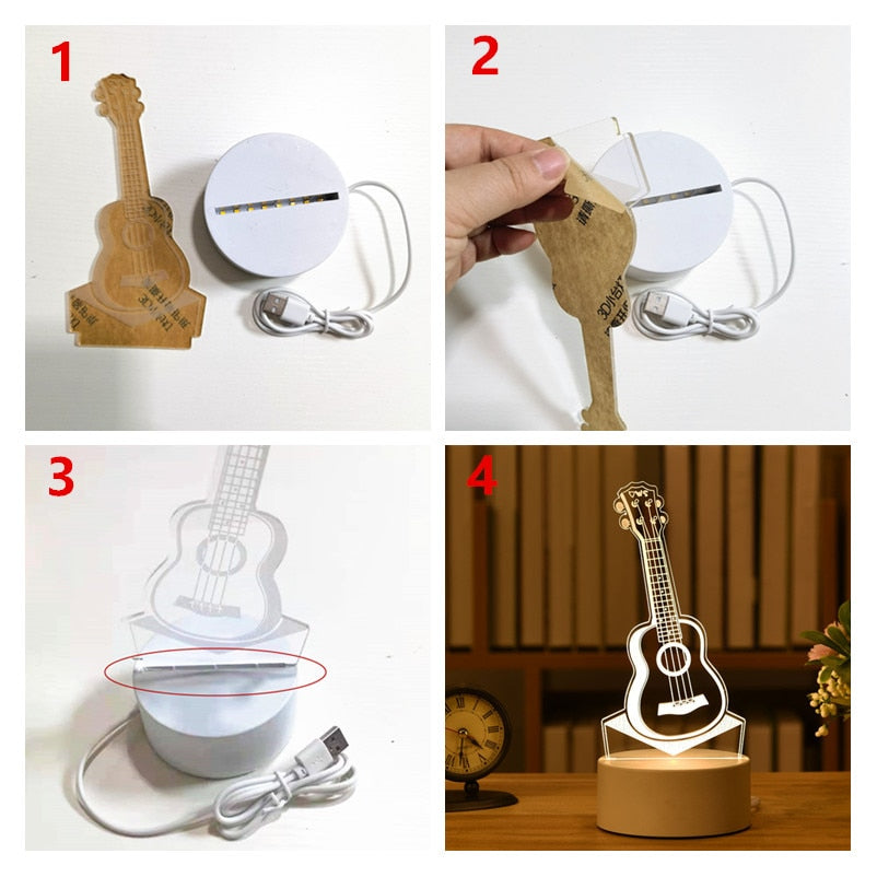 USB LED Night Light in Various Shapes