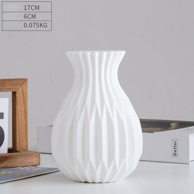 Sleek Plastic Flower Vase