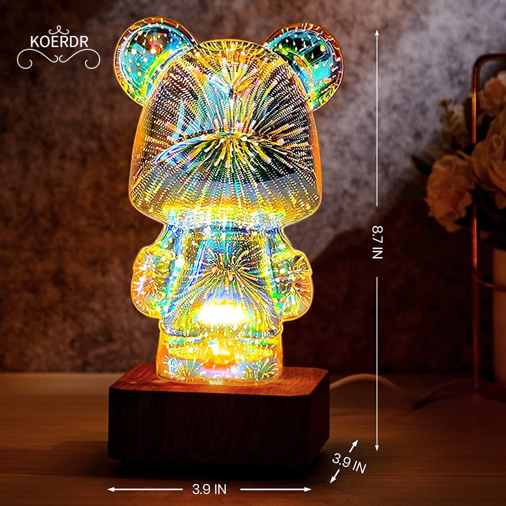 Bear Night Light Projection with USB Charging