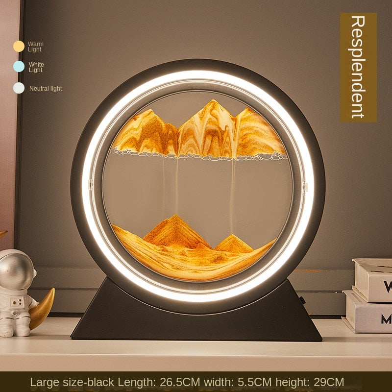 Rotating Sand Hourglass LED Lamp