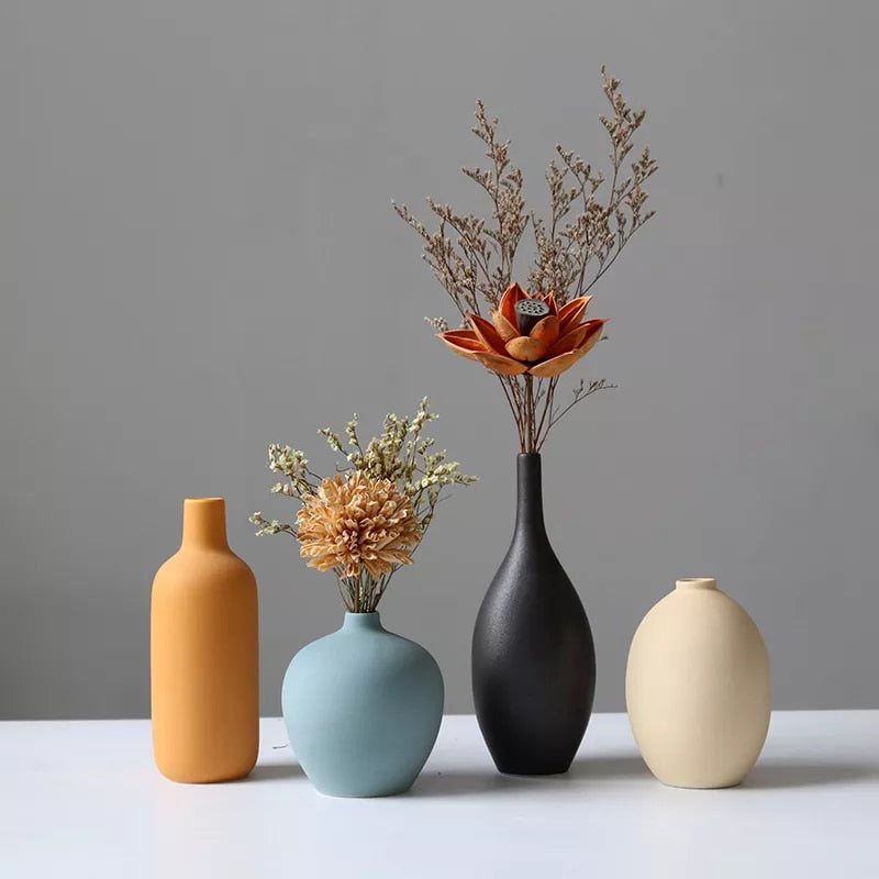 Coloured Porcelain Vases