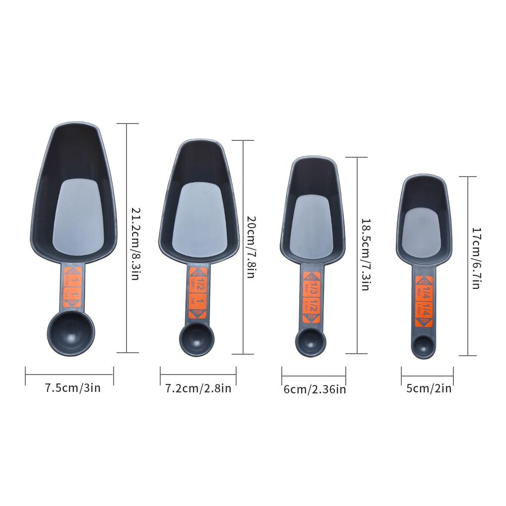 4 Measuring Spoons with Scale