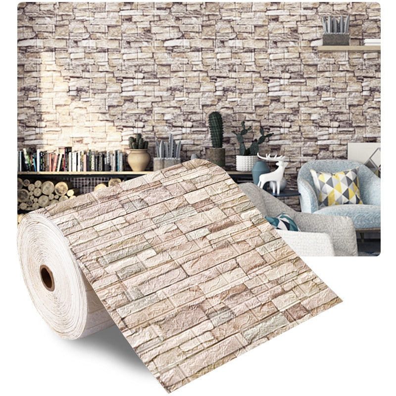 Faux Brick Self Adhesive Wall Stickers