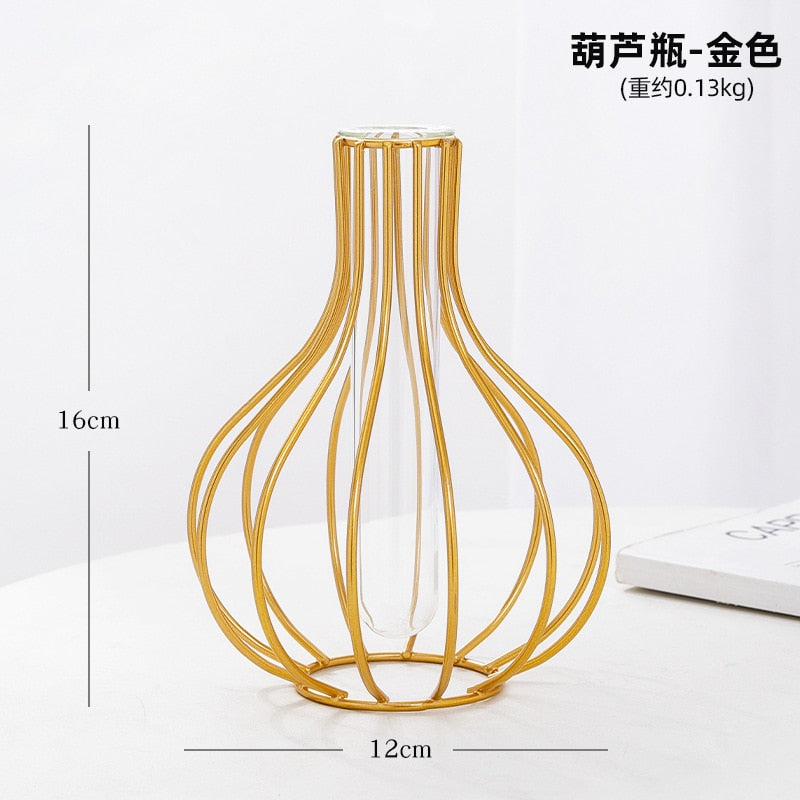 Metal Golden Vase Decoration