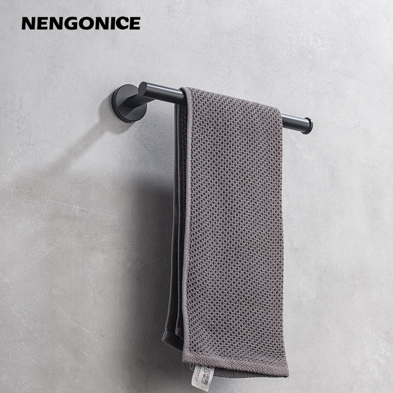 Stainless Steel Brushed Black Polished Towel Bathroom Accessories