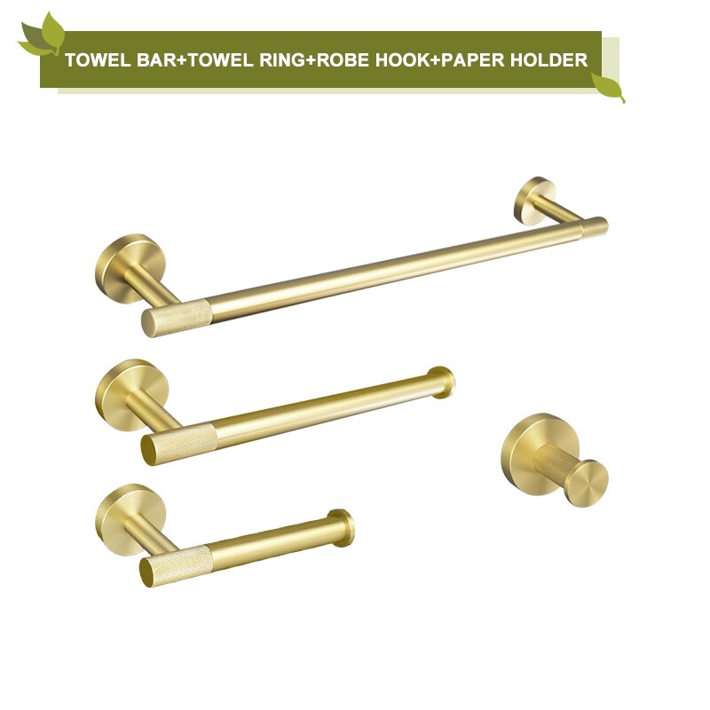 Brushed Gold Stainless Steel Bathroom Accessories