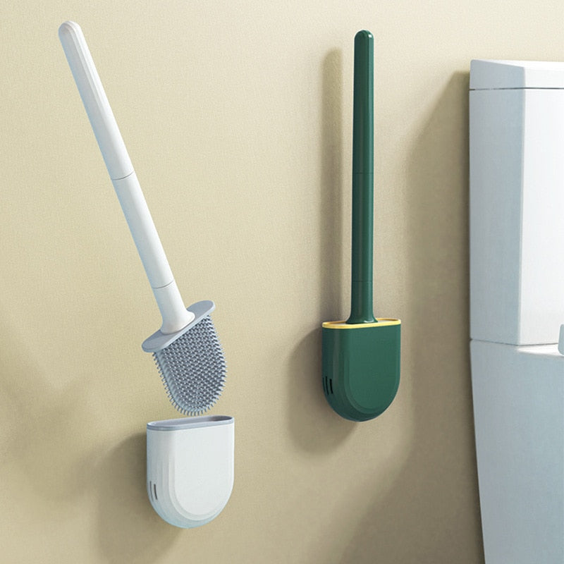 Silicone Toilet Brush with Wall-Mount